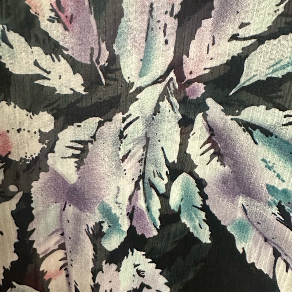 Forever 21 Sheer Feather Print Blouse